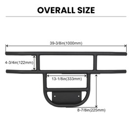 ECOTRIC Front Brush Guard Tubular Bumper Compatible with 1981-Up Club Car DS Models, Gas & Electric Club Car Precedent Front Brush