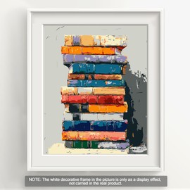 Bougimal Painting by Numbers Adult Landscape without Frame Including Brush and Acrylic Paints - 28 x 35 cm, Books 1