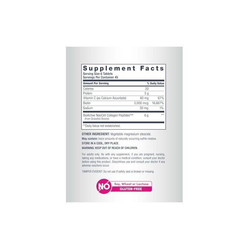 NeoCell Super Collagen with Vitamin C and Biotin, Skin, Hair