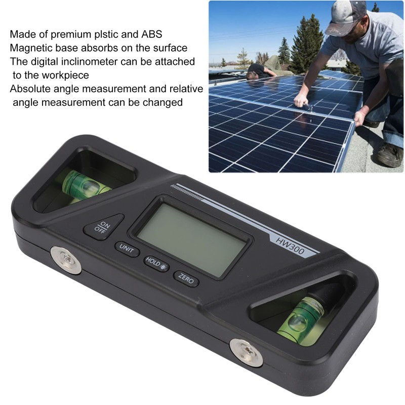 Digital Inclinometer Plastic ABS Magnetic Base Level Angle Measuring Gauge