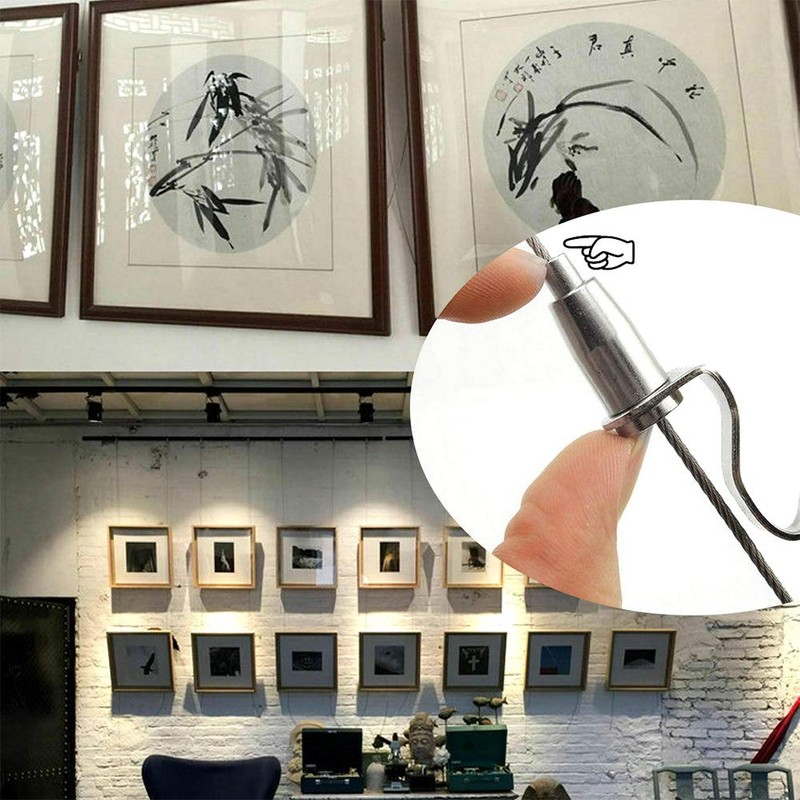 10pcs Metal Art Gallery Adjustable Display Art Picture Hanger Hooks,