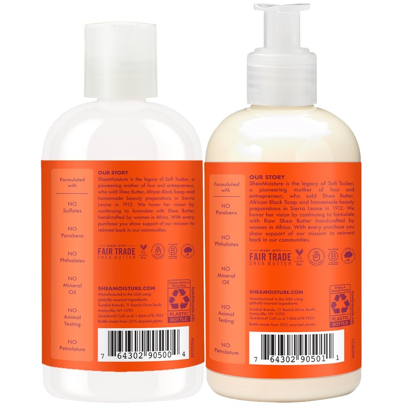 SheaMoisture Kids Mango & Carrot Shampoo and Conditioner Set w/Orange