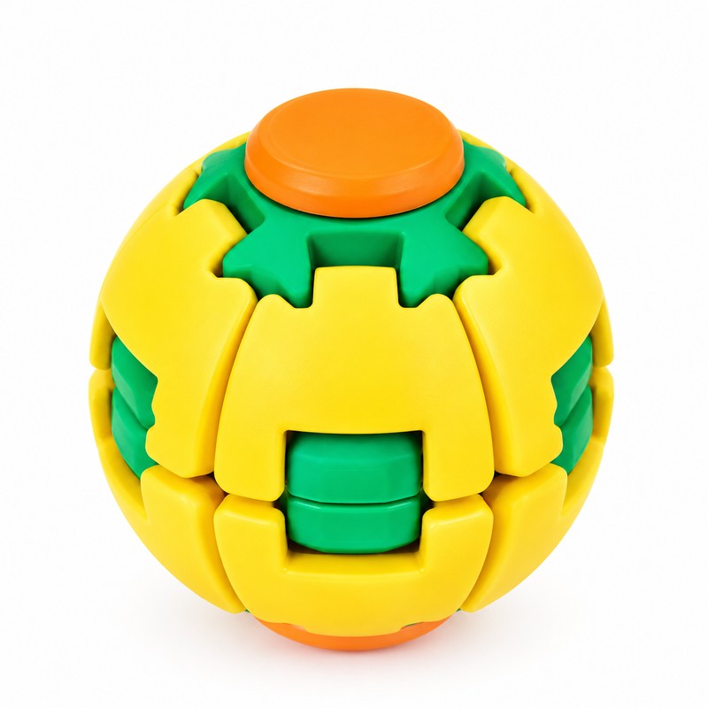 Press-to-Spin Fidget Ball for Teens & Adults – Transformable Spinning