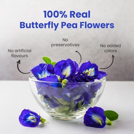 BLUE TEA - Butterfly Pea Flower Tea - 60 Tea Bags (120 cups) || NATURAL GOODNESS || Caffeine Free - Flower Based - Natural Ingredients - Herbal Tea - Detox Tea - NON-GMO | Premium Zipper Pack