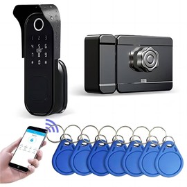 Smart Fingerprint Door Lock,IPX5 Weatherproof Garden Door Lock,Full Control in The TTLock App, Black