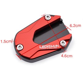 LEDISHUN Motorcycle Kickstand Pad Side Stand Foot Extension Enlarger Plate Support Compatible with Honda Rebel 500 300 (2017-2024) (Blue)