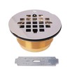 Westbrass D206B-26 2" No-Caulk Brass Compression Shower Drain with 4-1/4"