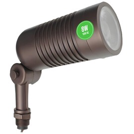Outdoor Landscape Spotlights – 3000K/4000K/5000K Color Changing Options in Aluminum Housing – 120 Voltage Integrated LED Outdoor Spot Light for Yard, Lawn, Garden Walkways and Pathways (8W, Bronze)