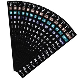 BBTO 20 Pieces Stick on Temperature Strip Adhesive Thermometer Sticker Aquarium Thermometer Sticker in Degree Fahrenheit and Celsius Display for Fish Tank and Aquarium