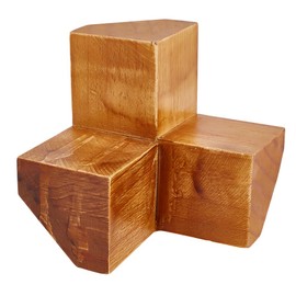 BENECREAT Wood Glass Angle Wedge Tool, Glass Soldering Jig, 3D Angle Wedge Tool for Stained Glass Project Craft DIY