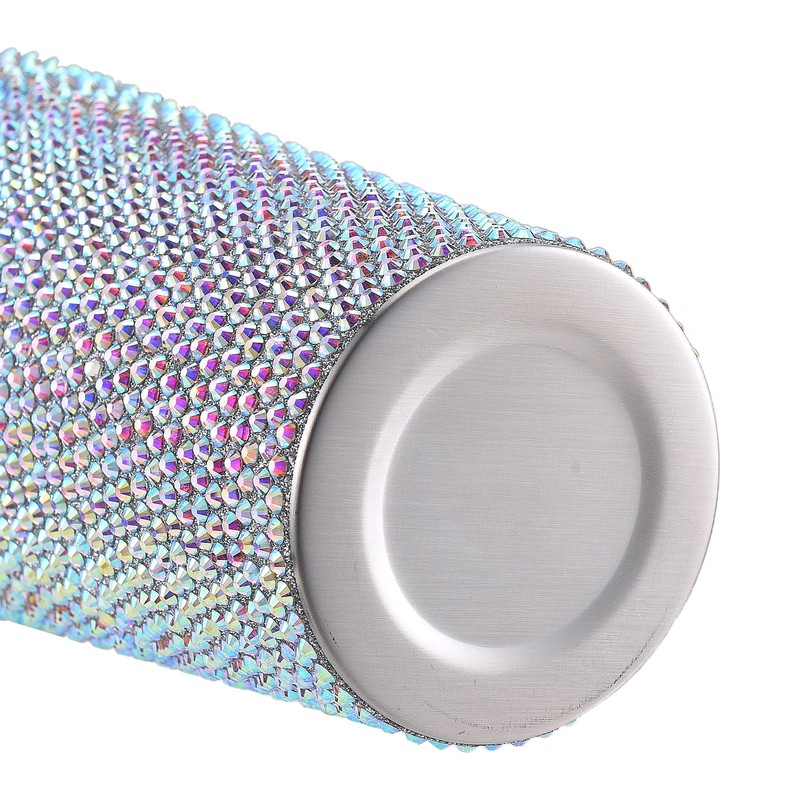 500ml Water Bottle Stainless Steel Rhinestone Decoration Vacuum Water Cup