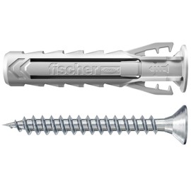 fischer Propack SX Plus 6 S, 200 Dowels 6 x 30 with Screw + SDS Drill Bit 6 mm, Reusable, for Fixing on Concrete and Masonry 570206