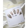 Pink Heart Shower Handmade Nail Tips - Short Round /