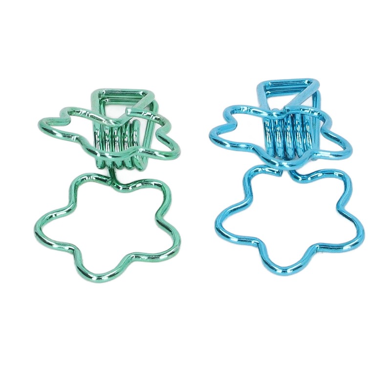 100 Pcs Binder Clips Hollow Cute Flower Shape Sturdy Metal