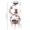 YADOOLIFE 37.8" Bird Bath and Solar Bird Feeders Combo with