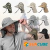 SUN CUBE Wide Brim Sun Hat with Neck Flap, Fishing