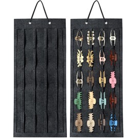 SMUK Hair Claw Clip Holder for Girls, Hanging Claw Clips Storage Organizer for Women, Hair Clip Stand Holder for Wall, Door, Closet, Big Claw Clip Display for Teen Girls