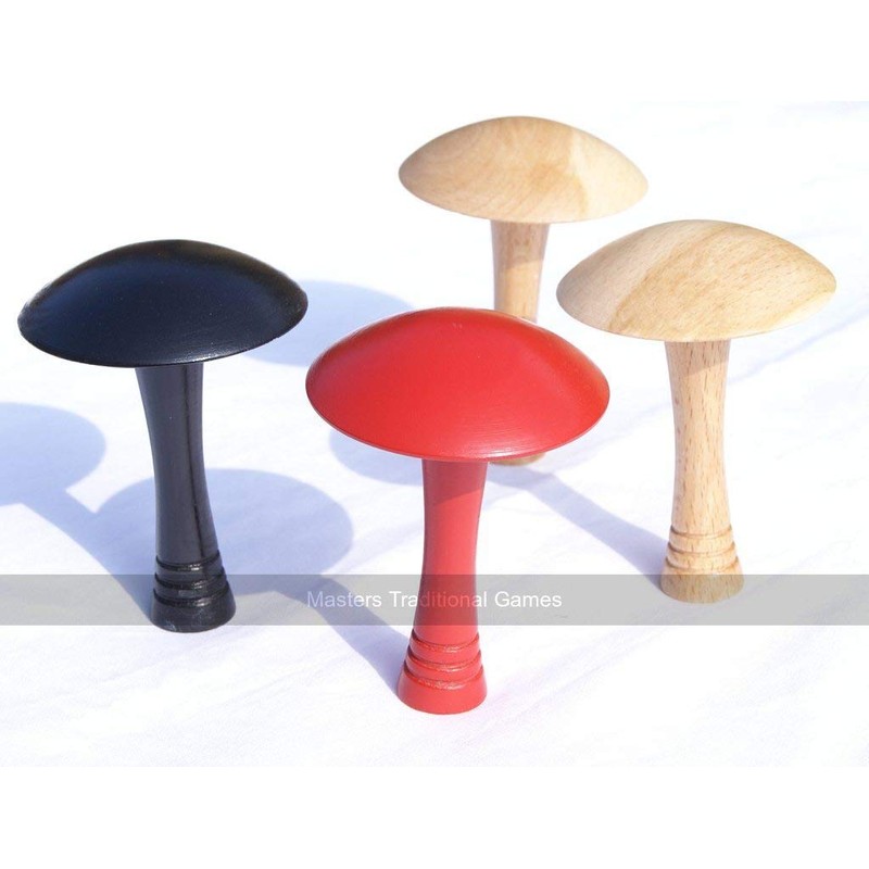 Masters Traditional Games Set Bar Billiards mushrooms (2 natural wood,