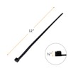 SBG 12" Heavy Duty Cable Ties, 1000 Pack, Heavy Duty