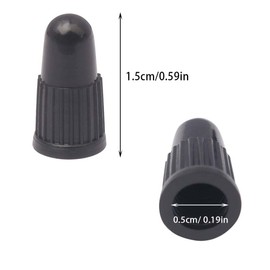 nuoshen Bicycle Tyre Valve Caps, Pack of 20 Bicycle Valve Caps, Bicycle Dust Caps, Black Dust Cover for Mountain Bike, Road Bike, Mountain Bike Valve Cover