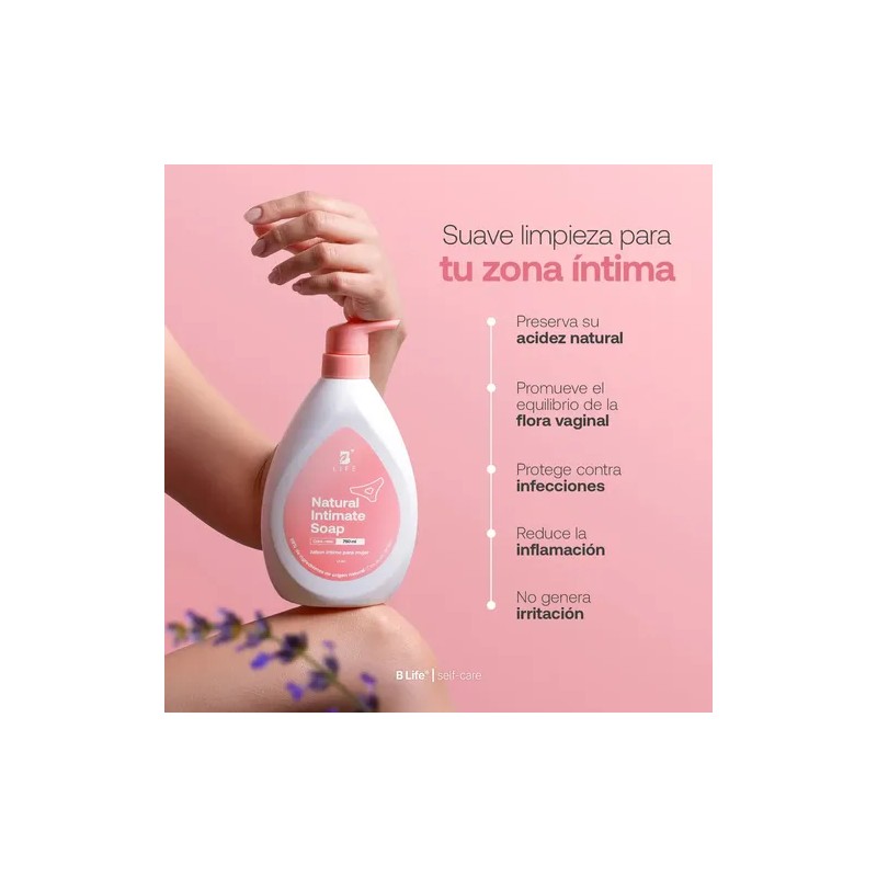 Jabón Íntimo Con Ingredientes Naturales 750 Ml. B Life
