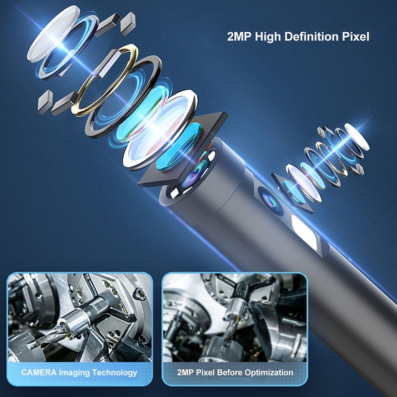 Endoscope Camera Wifi Single Lens HD 3 in 1 2MP