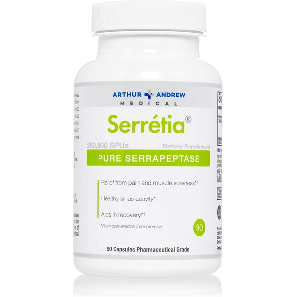 Arthur Andrew Medical, Serretia, Serrapeptase Formula for Muscle and Sinus