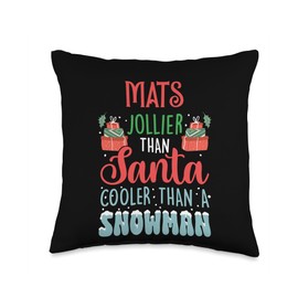 Ice Cold Charisma Christmas Holiday Heat Mats Jollier Than Santa Cooler Than Snowman Frosty Throw Pillow, 16x16, Multicolor