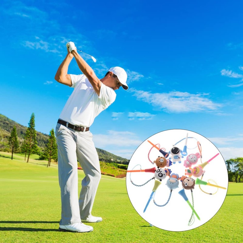 UPALDHOU 6 Pieces Golf Tees, Golf Tee Hangers, Golf Tee