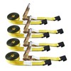 Flat Hook Ratchet Straps Heavy Duty 10,000 lbs. Break Strength,