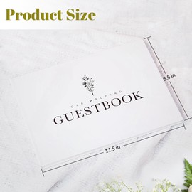 Wedding Guestbook for Wedding Receptions, Polaroid Guestbook with 100 Blank Pages for Sign-in and Photos -Hardcover (White)