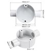 sourcing map 2Pcs PVC Conduit Box Junction Box 2 Way