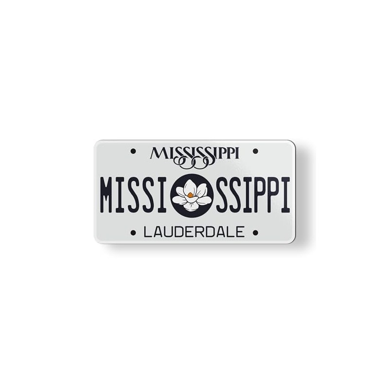 Mississippi State License Plate Style Magnet for Car Fridge Locker