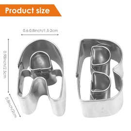 Letter Cookie Cutters Set of 26 - A to Z Alphabet Cookie Cutters 1 Inch Stainless Steel Fondant Cutters Funny Metal Baking Tools for Cutting Pastries, Dough, etc.