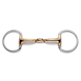 Cavalon Eggbutt Lozenge Savor Gold Snaffle Bit (4.75")