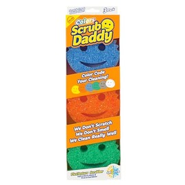 Scrub Daddy Esponjas de Color – Esponjas multiusos para platos sin arañazos para limpieza de cocina, baño y hogar – Hechas con espuma de polímero sin 