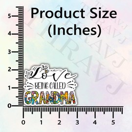 (3Pcs) Love Being Called Grandma Sticker, Mother's Day Vinyl Stickers Decorate for Water Bottles, Books, Laptops, Phones, Tumblers, Size 2.4 x 3 Inch