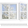 NOTASA Shed Windows 2 Pack, Chicken Coop Windows 12" x