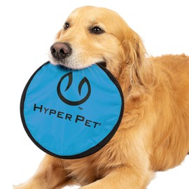 Hyper Pet Flippy Flopper Dog Frisbee Interactive Dog Toys [Flying Disc Dog Fetch Toy – Floats in Water & Safe on Teeth] (Colors Will Vary), Multicolor, 9"