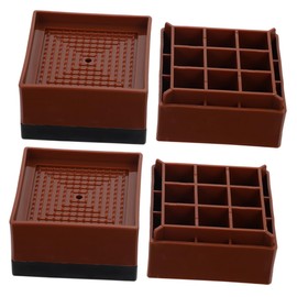 Operitacx 2 Stück Booster-pad Tischerhöhungsblöcke Kleine Möbelerhöhungen Erhöhungen Für Schreibtischbeine Couch Riser Couchlifter Für Die Höhe Möbelheber rutschfeste Möbelpads Plastik Braun