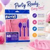 Heavy Duty Plastic Cutlery 48-Piece Set (Spoons, Forks, Knives)