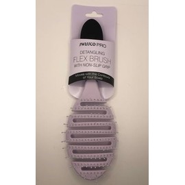 Swissco Pro Detangling Flex Brush with Non-Slip Grip (Lavender Purple)