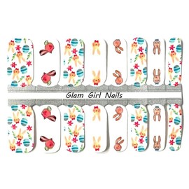Glam Girl Nails Easter Bunny Nail Polish Strips / Nail Wraps / Nail Stickers