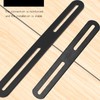 2Pcs Black Slotted Brace,Flat Straight Brace Brackets,Adjustable Corner Code,Stainless Steel