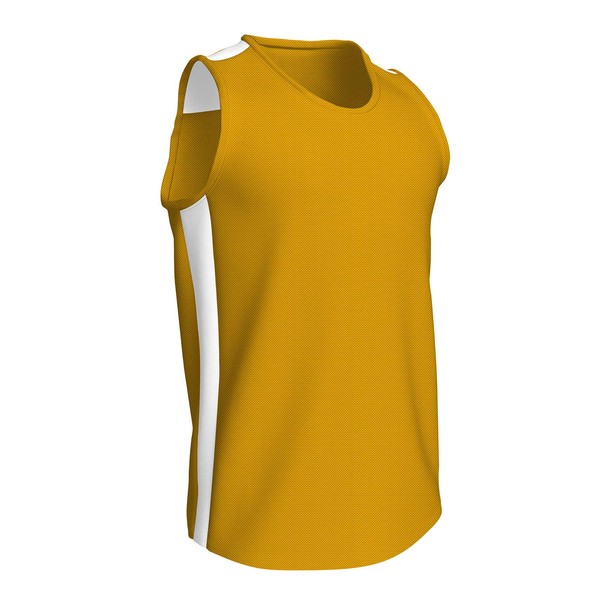 Champro Men's Standard Miler Track and Field Jersey, Gold/White, Adult
