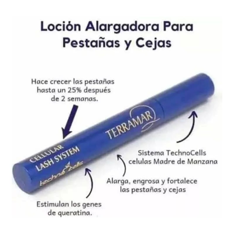 Terramar Cellular Lash System, Sérum para Pestañas y Cejas, Sin