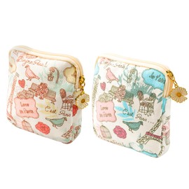 BLMHTWO Pack of 2 Sanitary Pads Storage, Tampon Storage with Zip, Reusable, Portable, Hygienic Bags for Sanitary Towels for School, Office, Travel