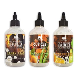 La Palm Pearlized Cuticle Softener With Aloe Vera & Vitamin E 8oz Mix of 3 Scents