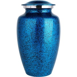 THE ASCENT MEMORIAL Forest Blue Adult Cremation Urn for Human Ashes - Urn for Funeral Remains - Keepsake Container for Scared Ashes