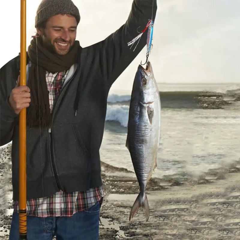 6 Señuelos Popper De 40 G Kit Pesca Superficial Mar